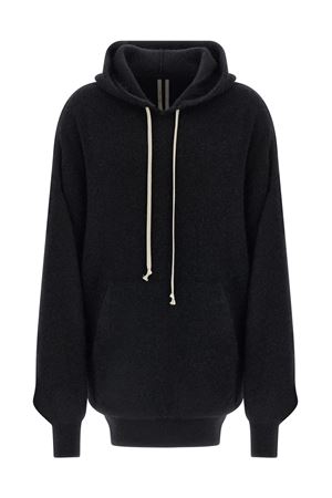 Black alpaca wool blend hoodie RICK OWENS | RR02E1698KWP09